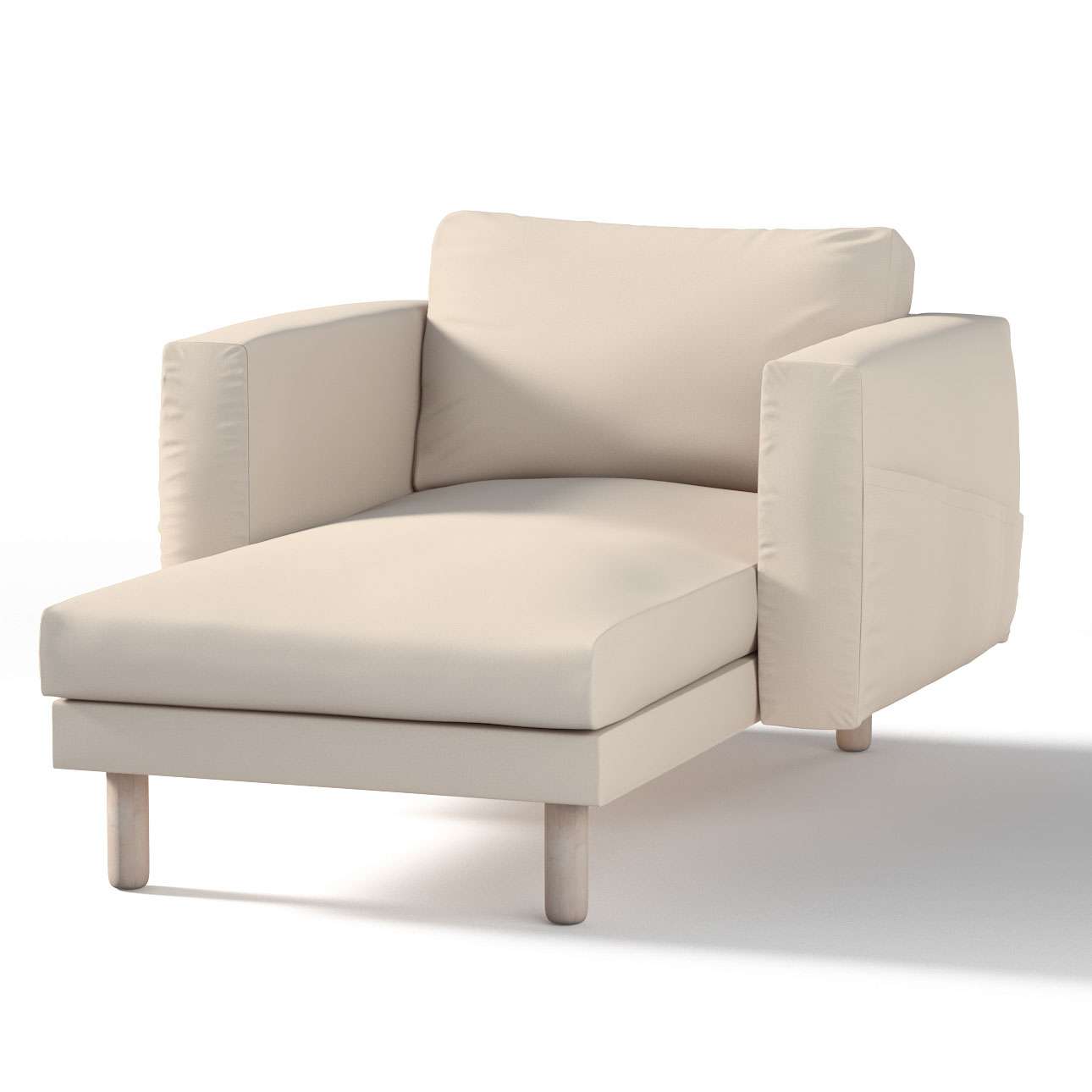 Dekoria pl pl Pokrowiec na szezlong Norsborg z podłokietnikami kremowa biel 110 x 157 x 85 cm Etna 1023-705-01