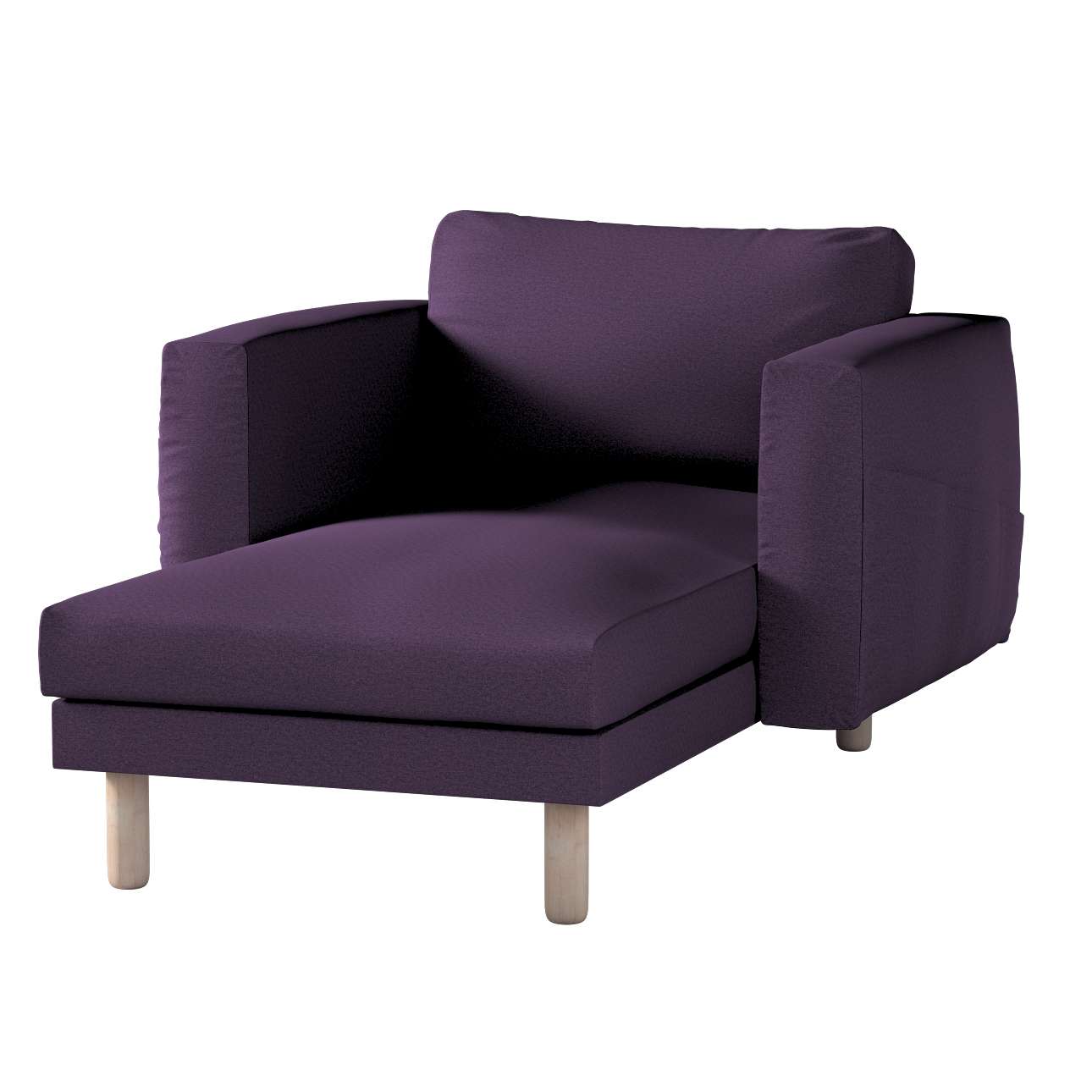 Dekoria pl pl Pokrowiec na szezlong Norsborg z podłokietnikami fioletowy 110 x 157 x 85 cm Etna 1023-161-27