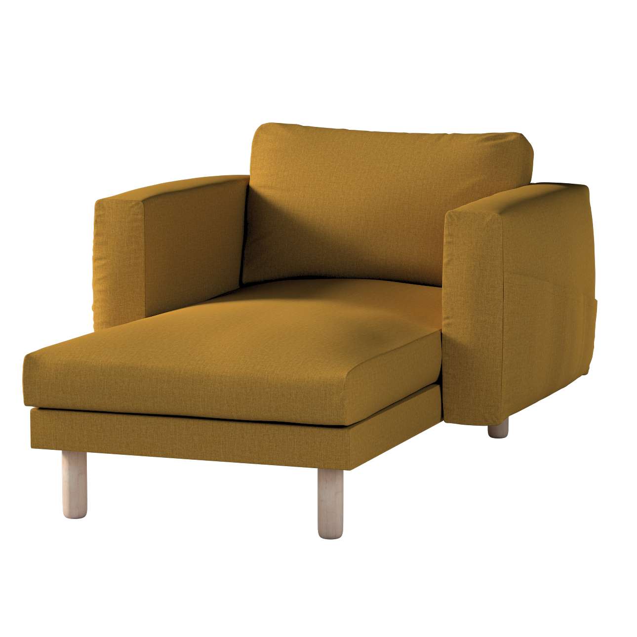 Dekoria pl pl Pokrowiec na szezlong Norsborg z podłokietnikami miodowy szenil 110 x 157 x 85 cm City 1023-704-82