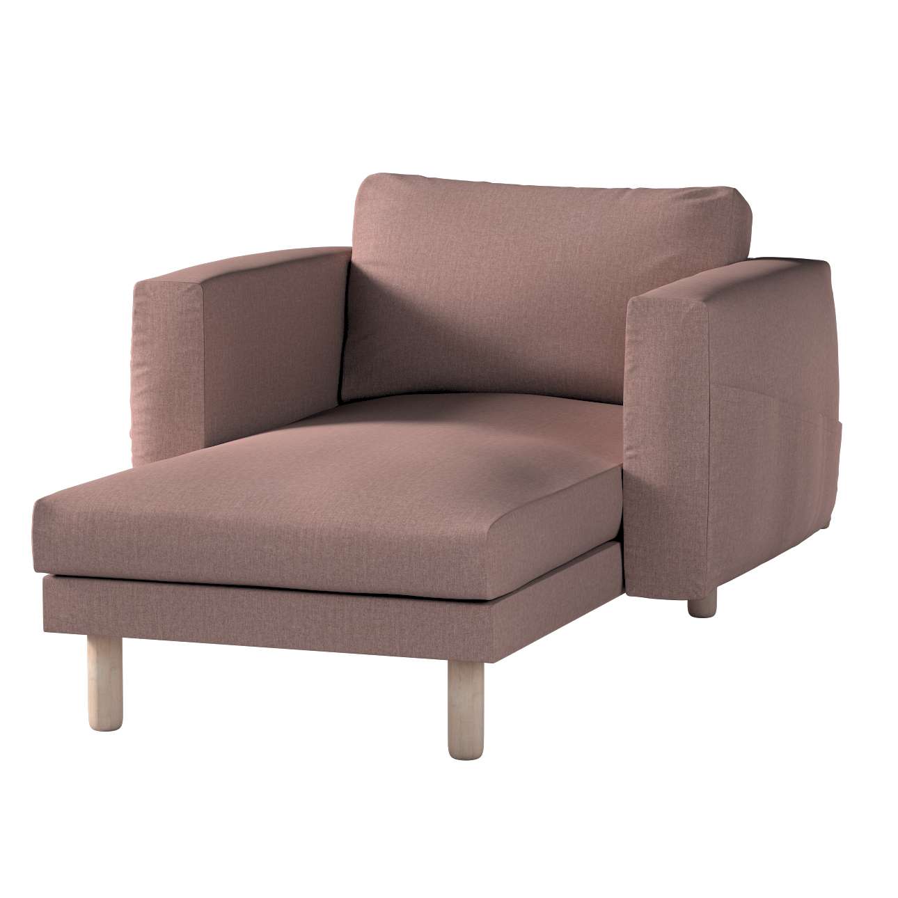 Dekoria pl pl Pokrowiec na szezlong Norsborg z podłokietnikami zgaszony róż 110 x 157 x 85 cm City 1023-704-83