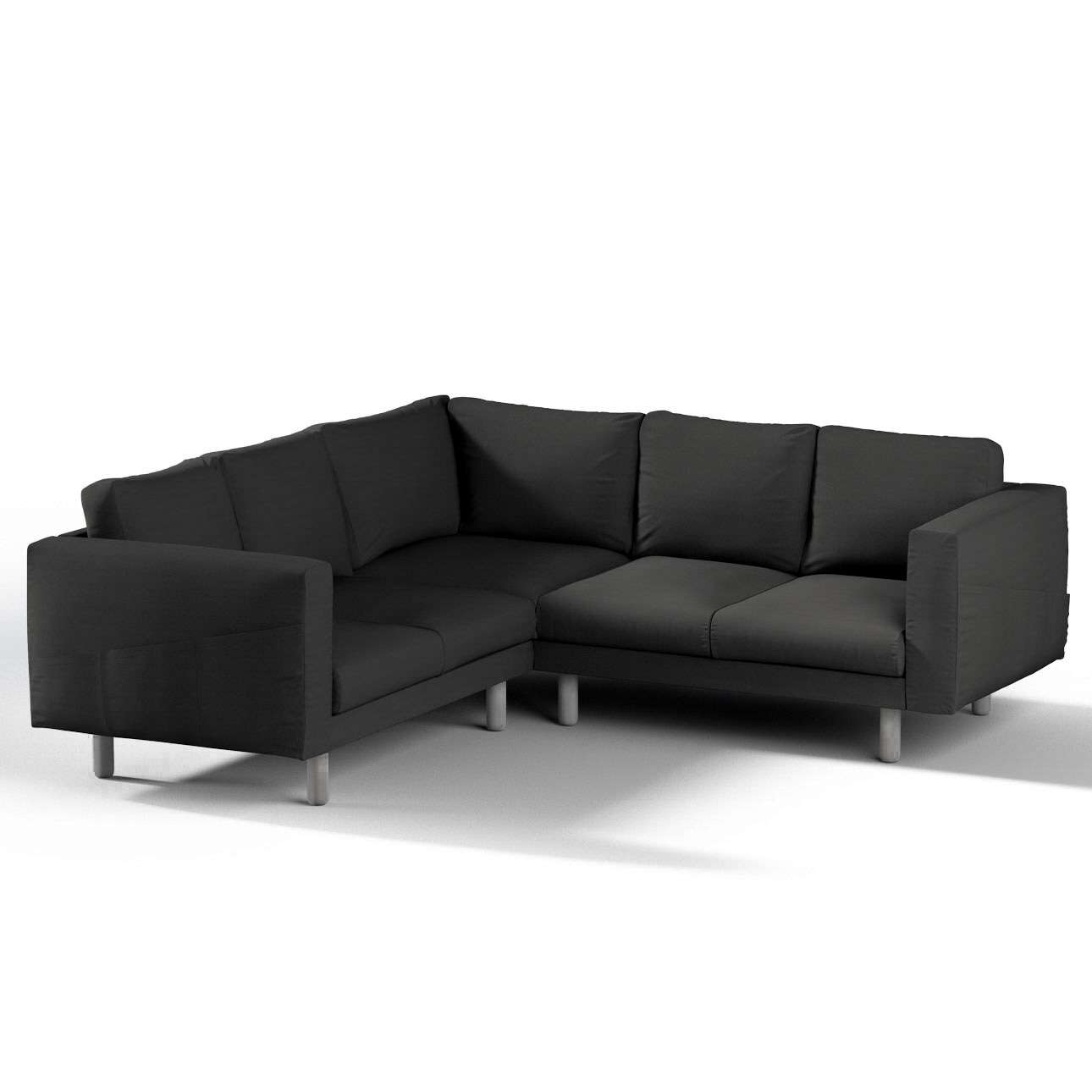 Dekoria pl pl Pokrowiec na sofę narożną Norsborg 4-osobową Shadow Grey grafitowy) 213 x 213 x 85 cm Cotton Panama 1028-702-08