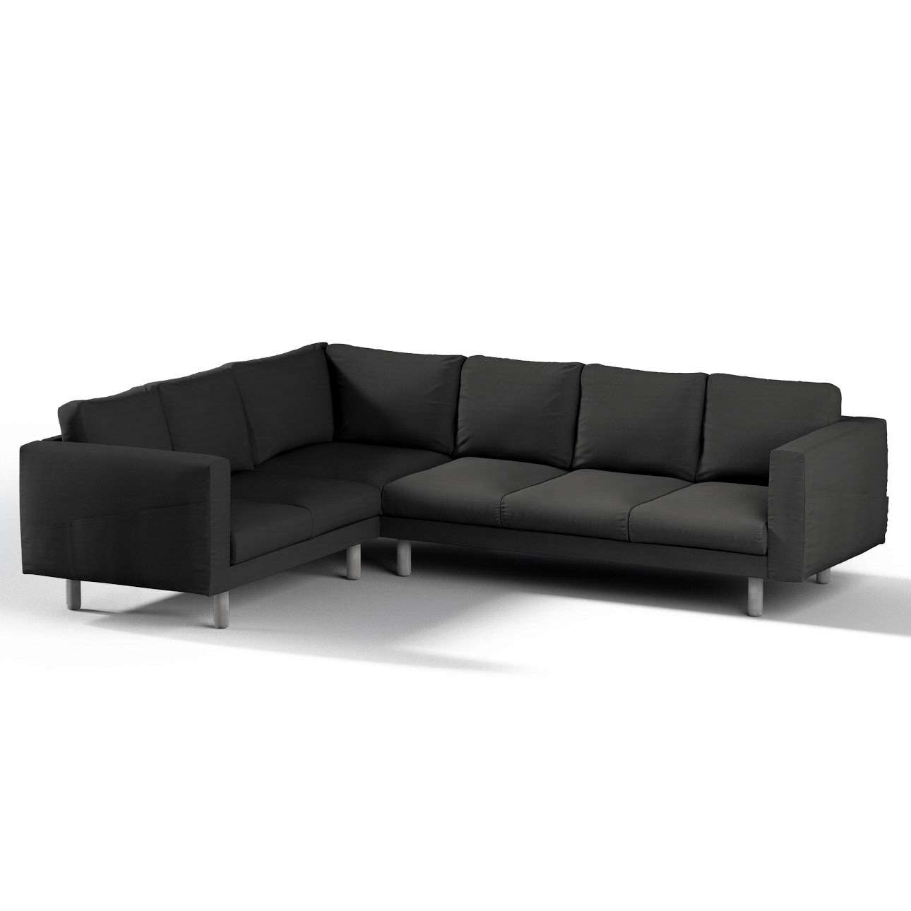 Dekoria pl pl Pokrowiec na sofę narożną Norsborg 5-osobową Shadow Grey grafitowy) 213/291 x 88 x 85 cm Cotton Panama 1029-702-08