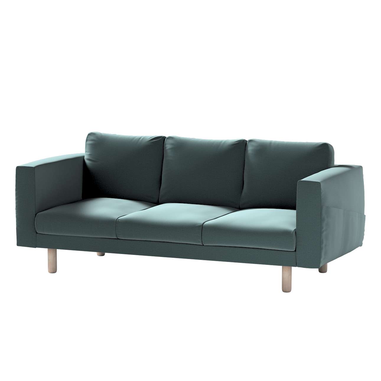 Dekoria pl pl Pokrowiec na sofę Norsborg 3-osobową zgaszony szmaragd welwet 213 x 88 x 85 cm Ingrid 1022-705-36