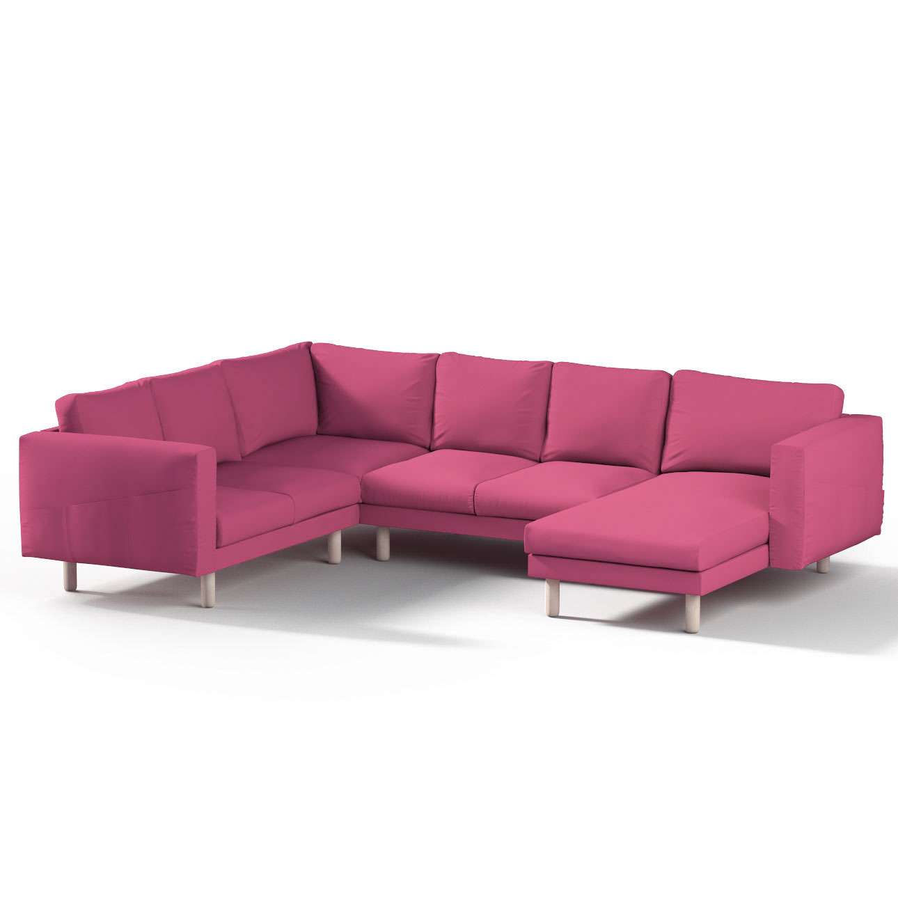 Dekoria pl pl Pokrowiec na sofę narożną Norsborg 5-osobową z szezlongiem amarant 231/291 x 88/157 x 85 cm Etna 1030-705-23