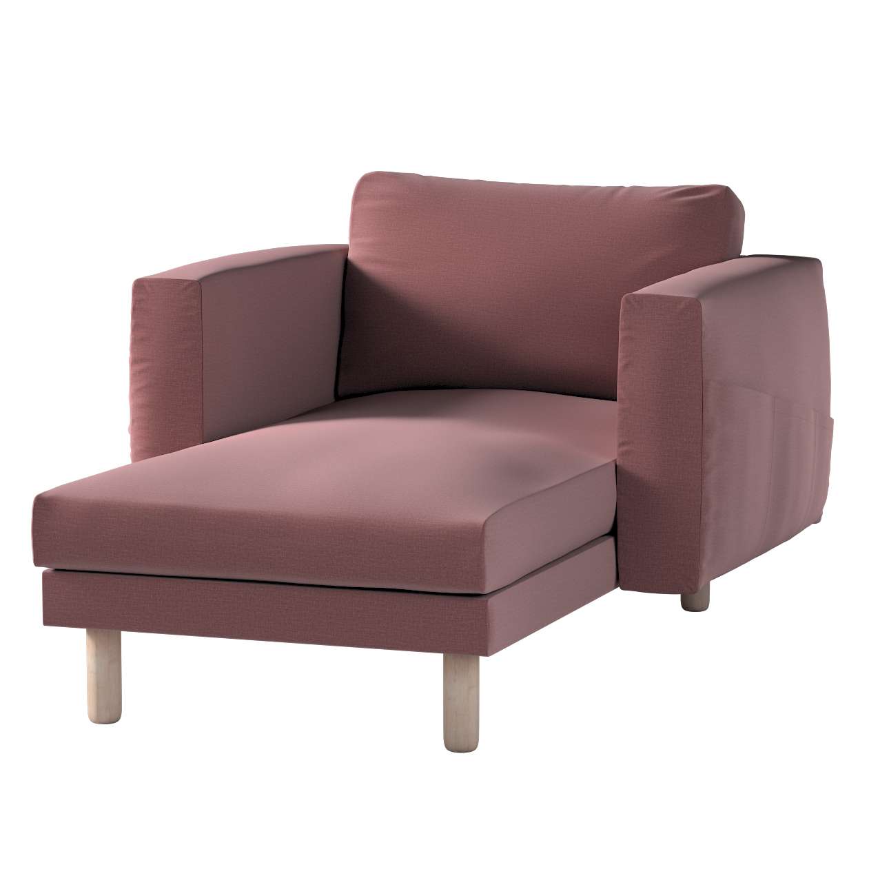 Dekoria pl pl Pokrowiec na szezlong Norsborg z podłokietnikami jasna śliwka welwet 110 x 157 x 85 cm Ingrid 1023-705-38
