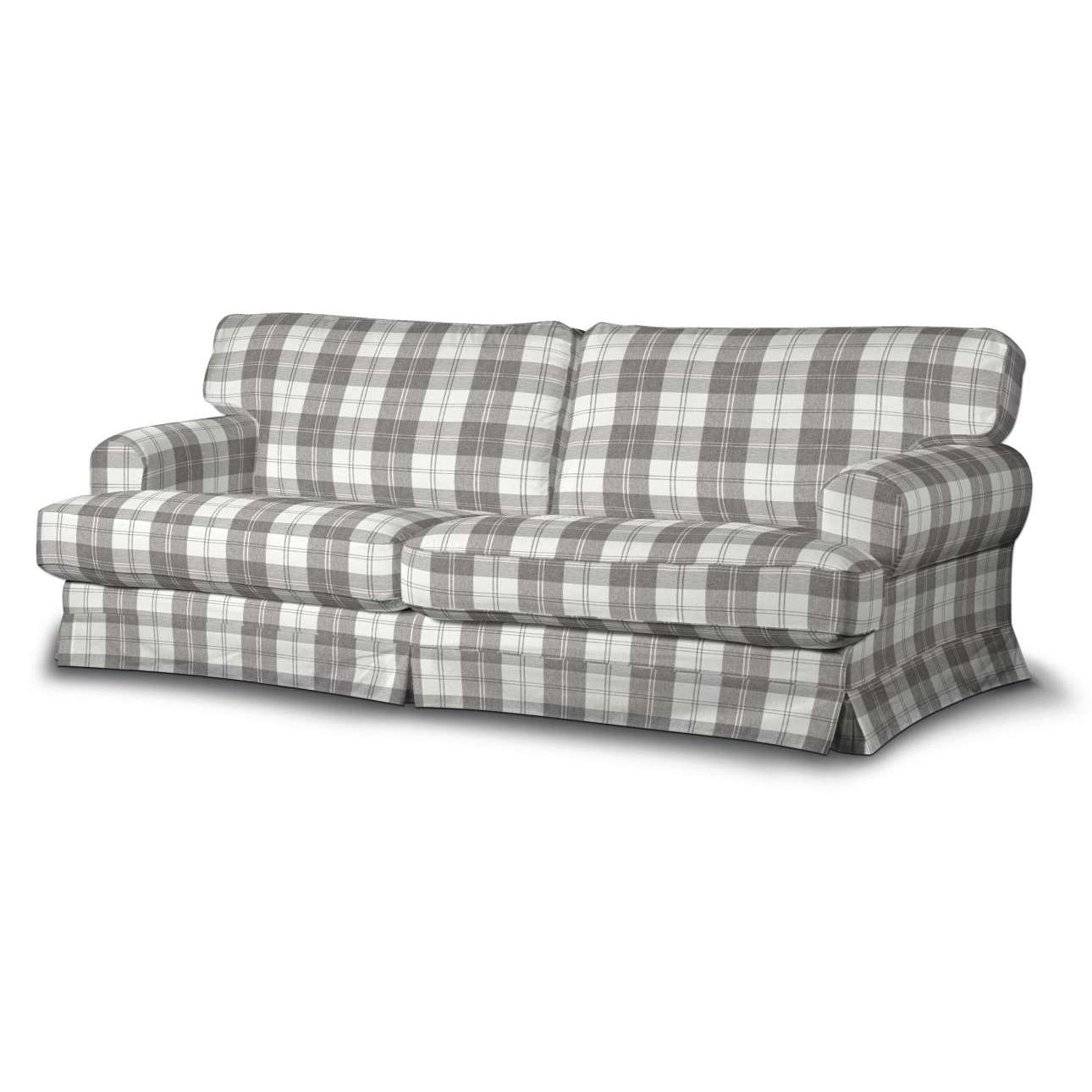 Dekoria pl pl Pokrowiec na sofę Ekeskog nierozkładaną krata szaro-biała Sofa Ekeskog nierozkładana Edinburgh 666-115-79