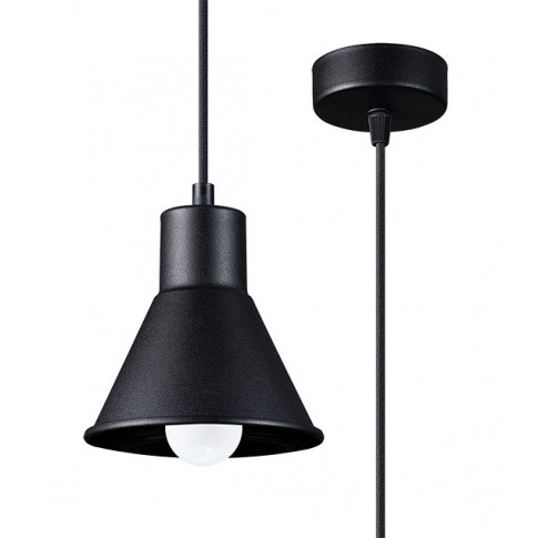 Czarna lampa wisząca w stylu loft - S166 C7-D47