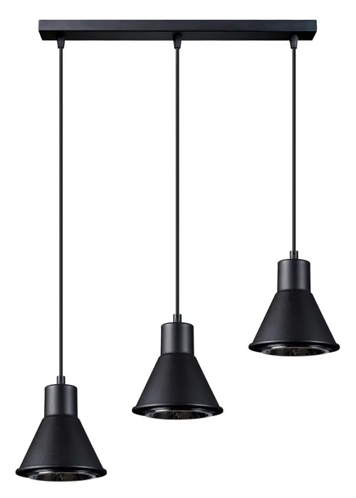 Czarna lampa wisząca nad stół punktowa - S171 K8-W21