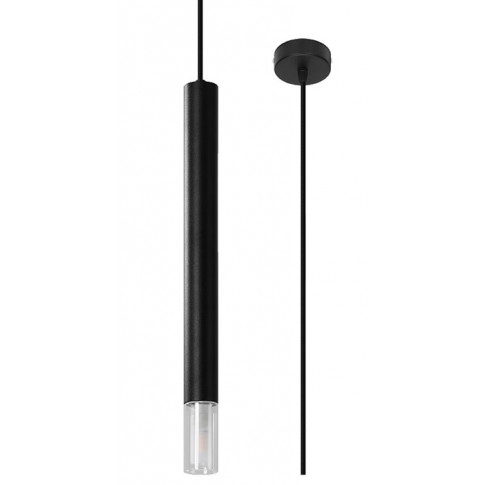 Czarna punktowa lampa wisząca tuba - S159 T9-H59