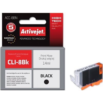 ActiveJet Tusz ACC-8BN zamiennik Canon CLI-8Bk Supreme 14 ml czarny) ACC-8BN