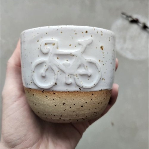 Ceramiczny kubek rower POTPOTSTUDIO - Countryside 200 ml