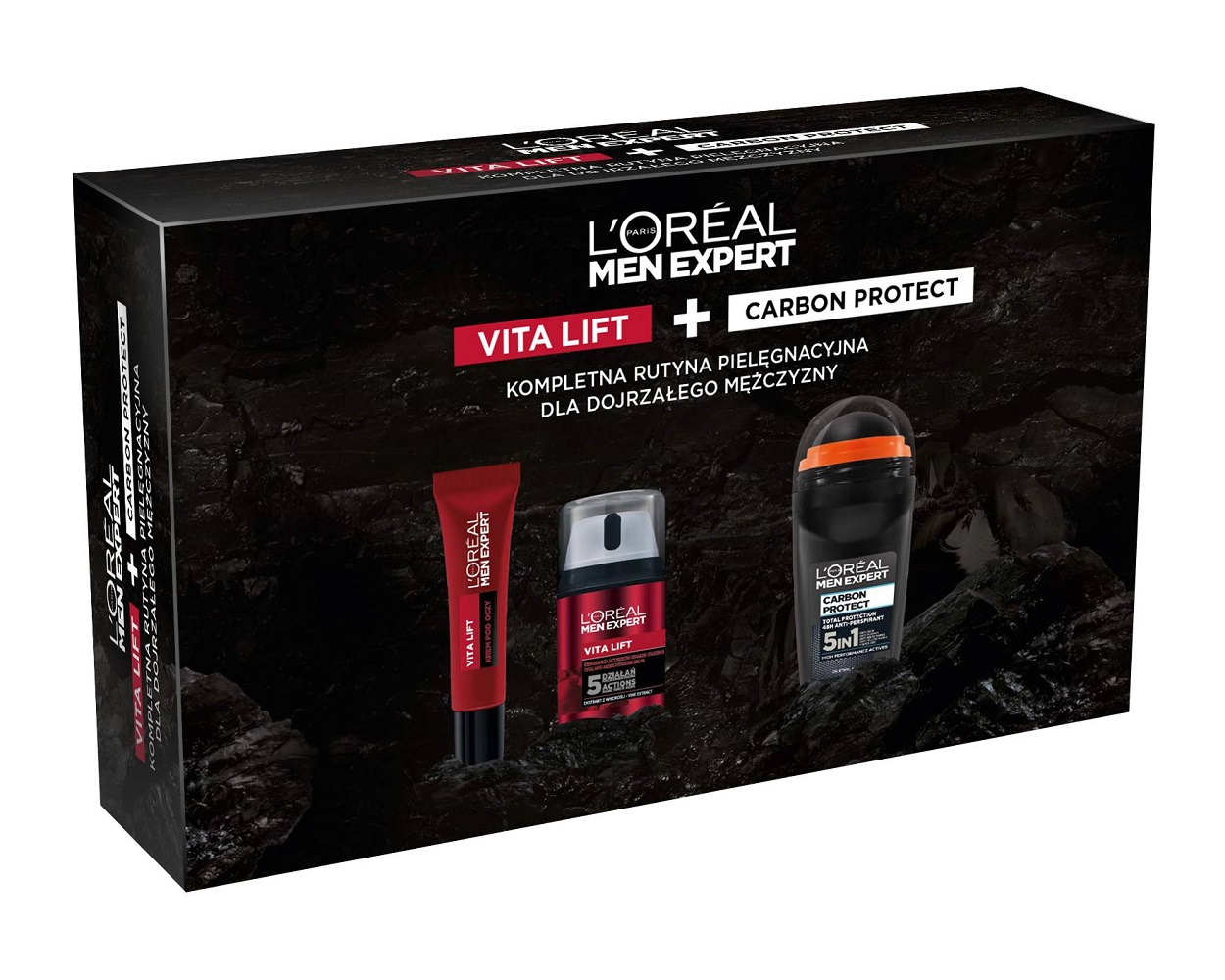 LOreal L'Oreal Men Expert XMASS (Krem przeciwzmarszczkowy 50ml + Krem pod oczy 15ml + Deo roll-on 50ml)