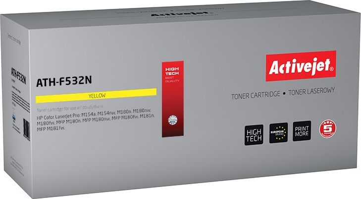 Toner Activejet Activejet Toner Activejet ATH-F532N zamiennik HP 205A CF532A; Supreme; 900 stron; żółty