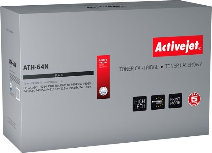 Toner Activejet Activejet Toner Activejet ATH-64N zamiennik HP 64A CC364A; Supreme; 10000 stron; czarny