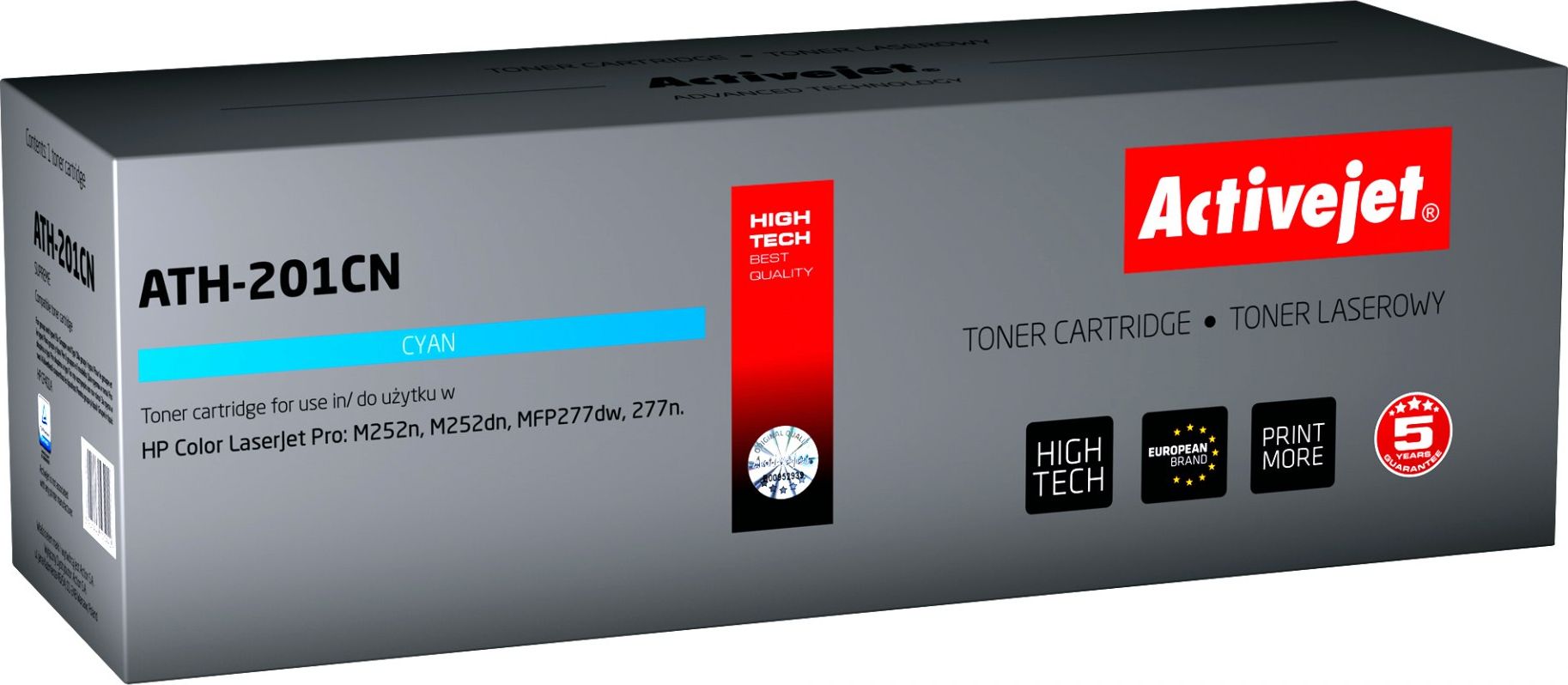 Toner Activejet Activejet Toner Activejet ATH-201CN zamiennik HP 201A CF401A; Supreme; 1400 stron; niebieski