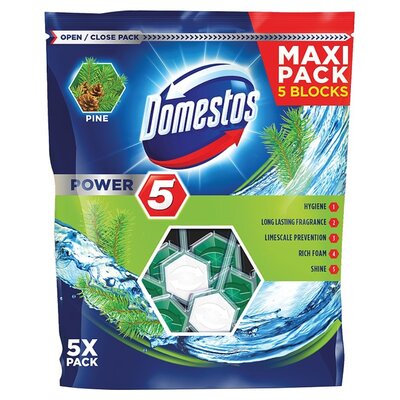 Unilever UNILEV DOMESTOS KOSTKA POWER5 PINE 5X55g