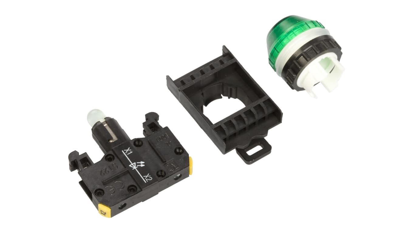 Spamel Lampka sygnalizacyjna 22mm zielona 230V AC LED ST22-LZ-230-LED\AC ST22-LZ-230-LED\AC