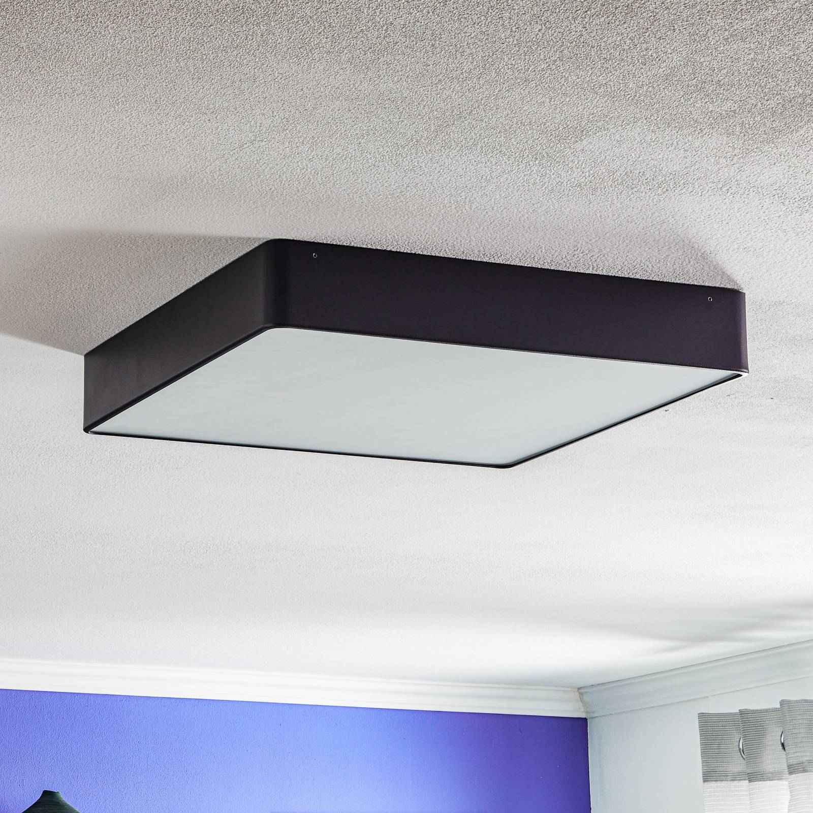 Lampa sufitowa Oro ze stali i szkła, szara, 45cm