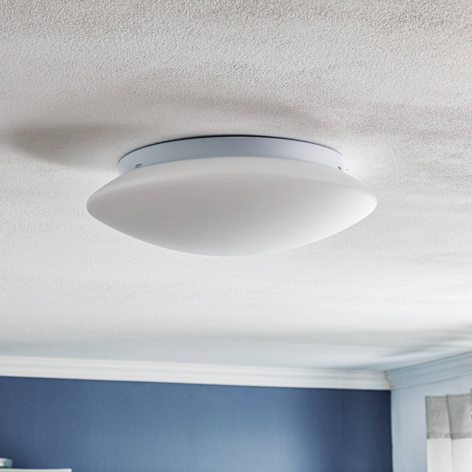 Lampa sufitowa Gjovik białe szkło opalowe Ø 40 cm