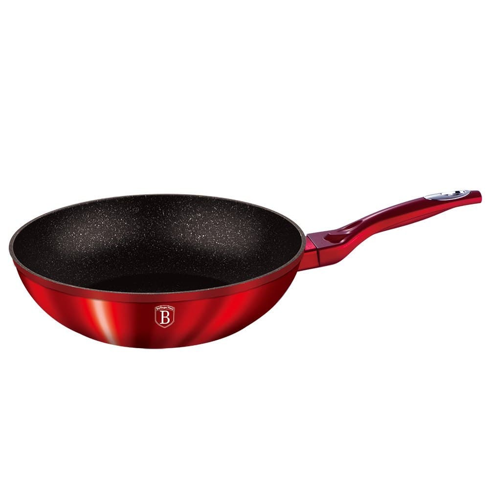 WOK GRANITOWY 28cm BERLINGER HAUS RED METALLIC LINE BH-1267