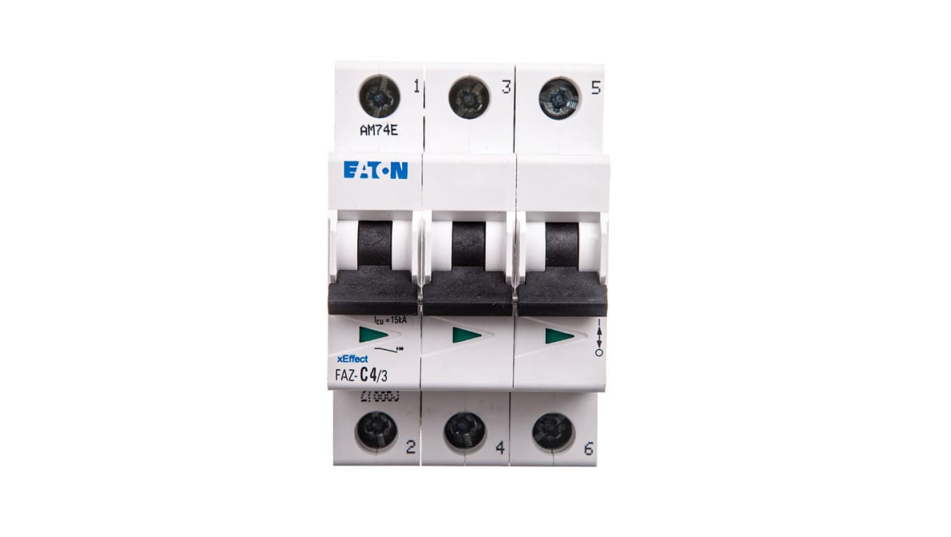 Eaton Wyłącznik nadprądowy trójbiegunowy C 4A FAZ-C4/3 278865