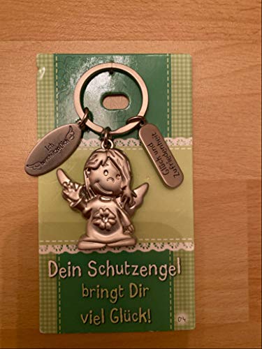 Depesche 7518-004 metalowy breloczek do kluczy z aniołem, brelok do kluczy i serdecznym przesłaniem, na prezent dla członków rodziny, przyjaciół i znajomych, srebrny