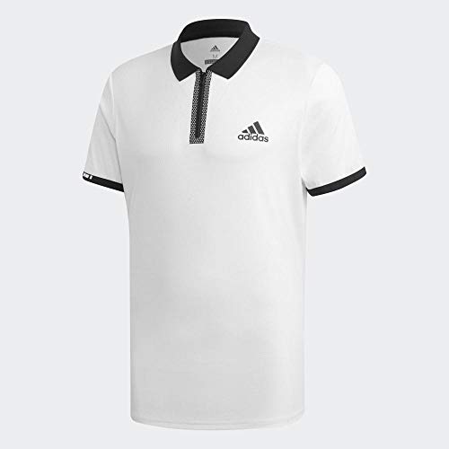 Adidas Męska koszulka polo Escouade, biała/czarna, S DT4504