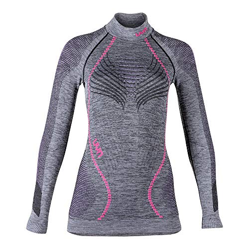 Raspberry UYN UYN Lady AMBITYON UW koszulka damska LG_SL Turtle Neck podkoszulek, Black Melange/Purple S/M U100055B473S/M