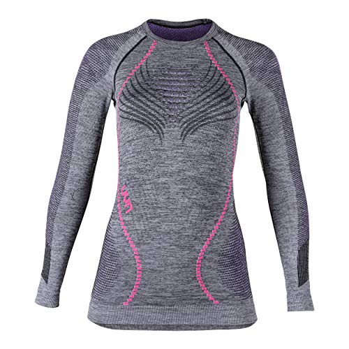 Raspberry UYN UYN Lady AMBITYON UW koszulka damska LG_SL podkoszulek, Black Melange/Purple L/XL U100023B473L/XL