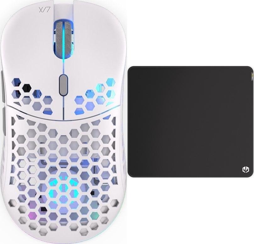 Mysz Endorfy LIX Onyx White Wireless EY6A010 + Podkładka Endorfy Cordura Speed L EY6B002