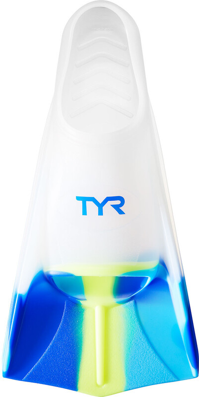 TYR Stryker Płetwy silikonowe XXL, currant, blue/yellow/clear 2020 Akcesoria pływackie i treningowe