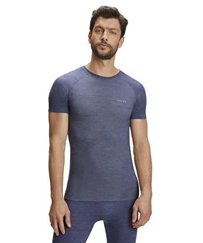 Falke Męski T-shirt Wool-tech Light T-shirt męski niebieski kapitain L 33230