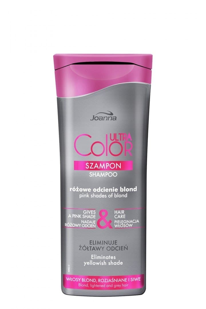 Joanna Ultra Color System szampon różowy do włosów blond, rozjaśnionych i siwych 200ml 5901018017286