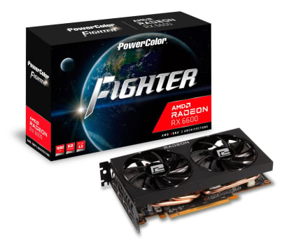 PowerColor Radeon RX 6600 Fighter - 8GB GDDR6 RAM - Karta graficzna AXRX 6600 8GBD6-3DH