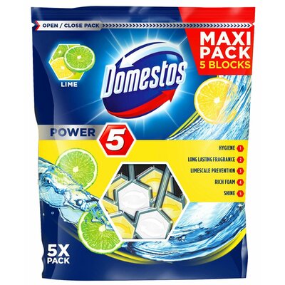 Domestos Power 5 Koszyk do WC Ocean Maxi Pack 5 x 55 g (86644796)