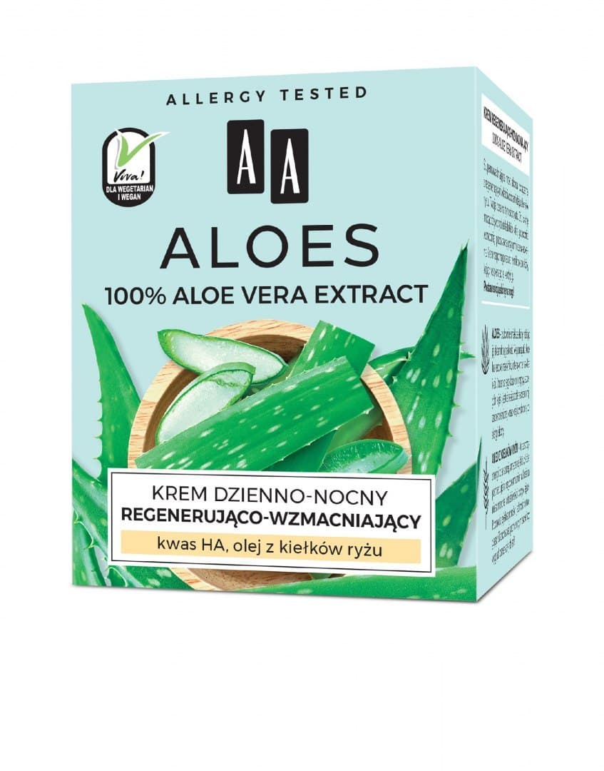 AA Aloes Krem regenerująco-wzmacniający Kwas Ha, olej z kiełków ryżu