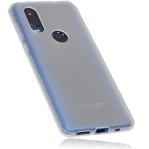 mumbi Etui kompatybilne z Motorola One Vision, etui na telefon komórkowy, przezroczyste, białe