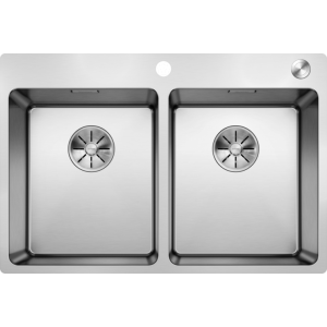 Blanco Zlew ANDANO 340/340-IF/A stal polerowana korek AUTO InFino PushControl) 525248) 525248