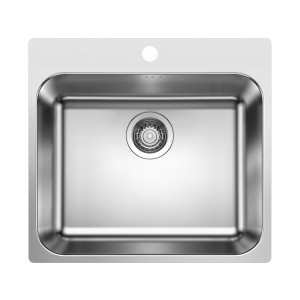 Blanco Zlew SUPRA 500-IF/A stal szczotkowana INOX korek MANUAL) 526354) 526354