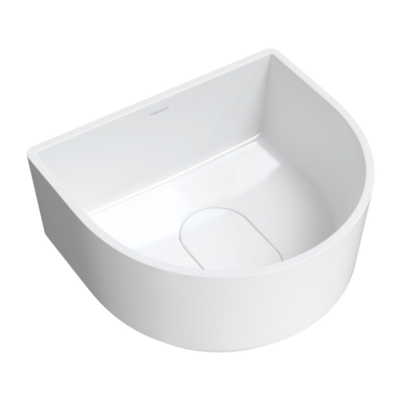 Omnires Cadence M+ Umywalka nablatowa 42x37 cm biały połysk CADENCE420BP