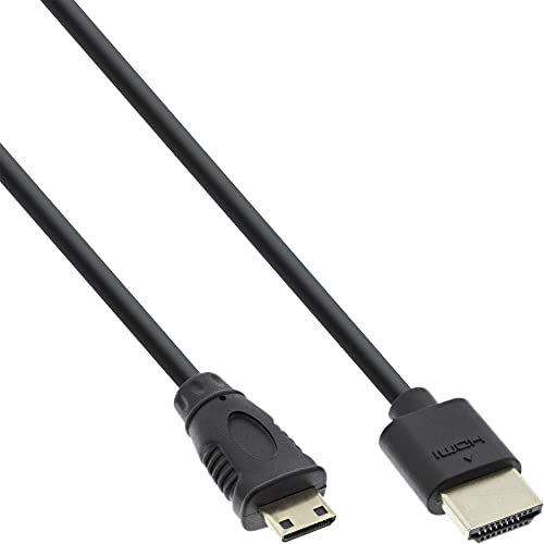 InLine 4K - UltraHD - Kabel Superslim Mini HDMI A na C czarny - 1.8m 17502C