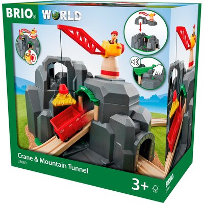 Brio GmbH BRIO World  duży złoty Refill 33889 z drewnianym Sound-tunele zestaw do gry kolejki