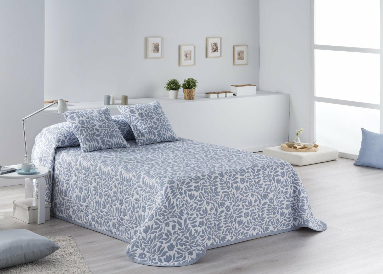 JVR Tejidos Narzuta Fiore Azul