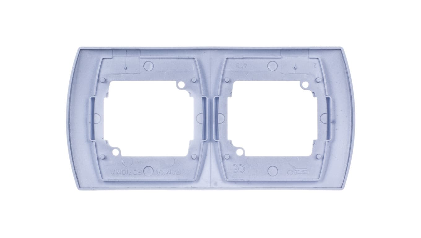 Ospel Ramka GAZELA METALIC Podwójna pozioma srebro R-2JH/18