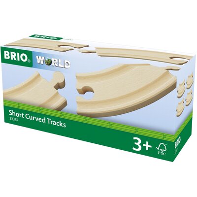 Brio Olymptoys -Krótkie zakręty, 90 mm, 4 szt 33337