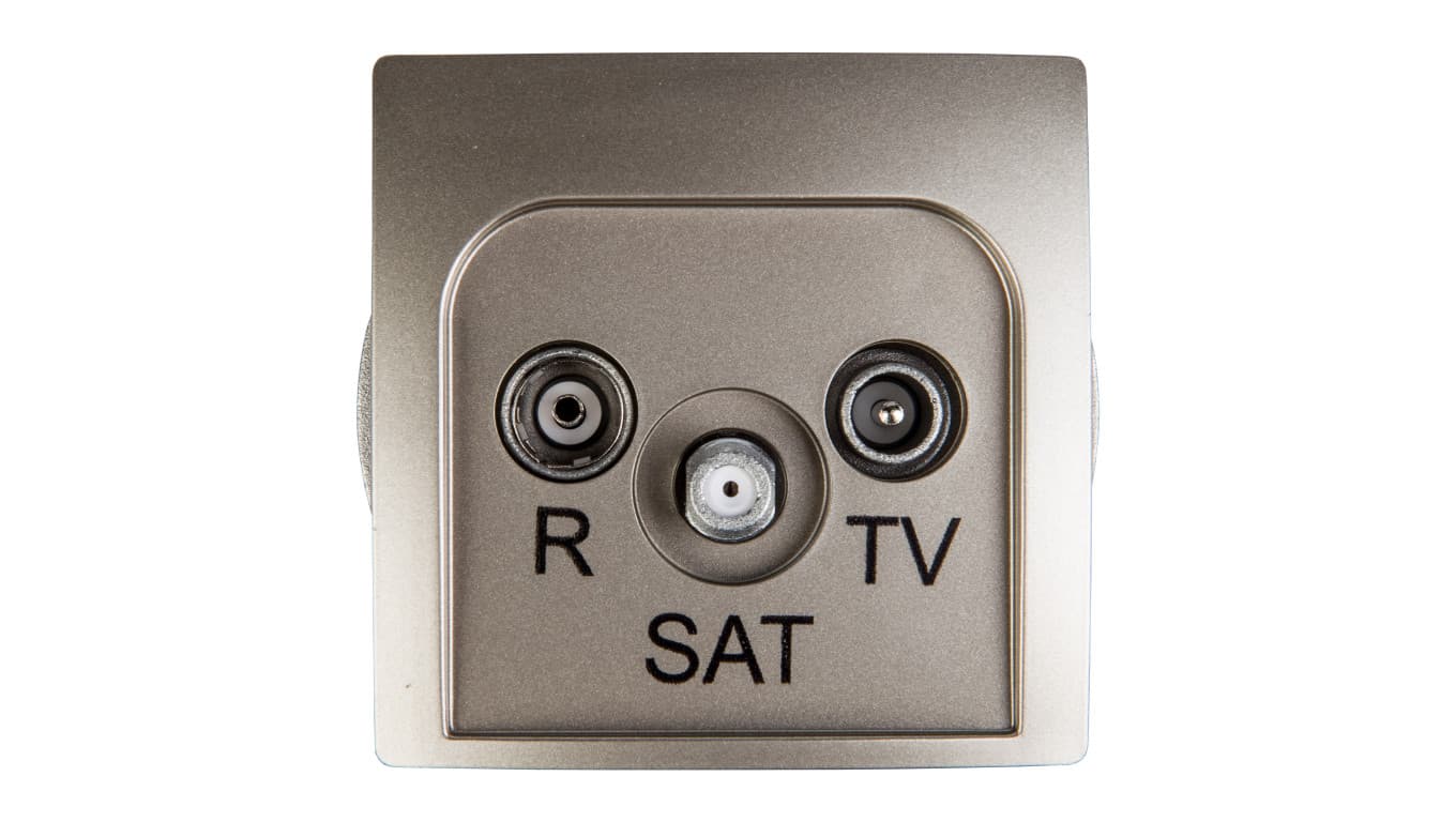 Kontakt Simon Gniazdo ścienne Basic RTV-SAT przelotowe (moduł) BMZAR-SAT10/P.01/