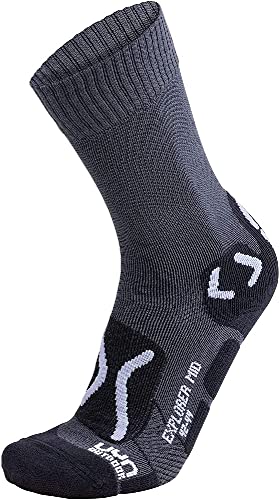 UYN UYN męskie skarpety trekkingowe Outdoor Explorer MID Man czarny Anthracite/Pearl Grey 35-38 S100048