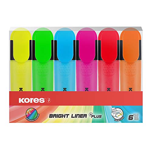 KORES KORES Zakreślacz 6 kolorów Bright Liner WIKR-968820 WIKR-968820