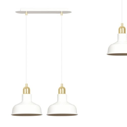 Emibig Ibor lampa wisząca 2-punktowa biała 1043/2 1043/2