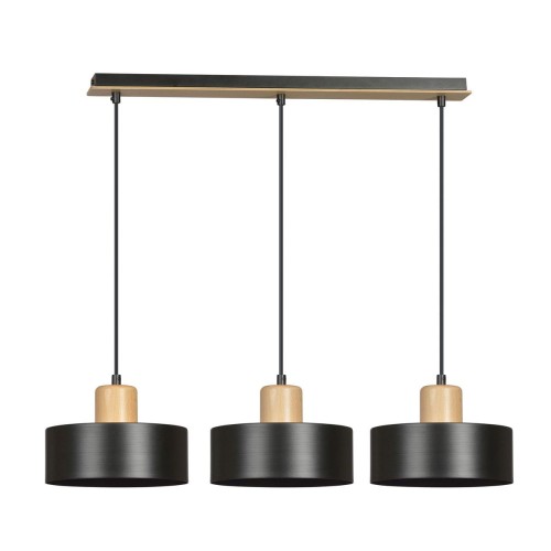Emibig Torin lampa wisząca 3-punktowa czarna 1046/3 1046/3
